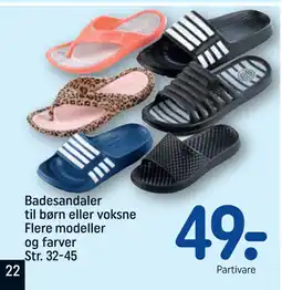 REMA 1000 Badesandaler til børn eller voksne Flere modeller og farver Str. 32-45 tilbud