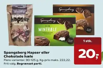 SuperBrugsen Spangsberg Hapser eller Chokolade hæle tilbud