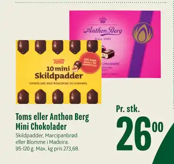 Min Købmand Toms eller Anthon Berg Mini Chokolader tilbud