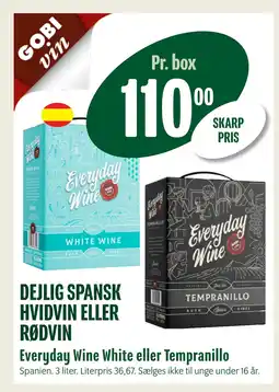 Min Købmand Everyday Wine White eller Tempranillo tilbud