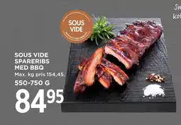 MENY SOUS VIDE SPARERIBS MED BBQ tilbud
