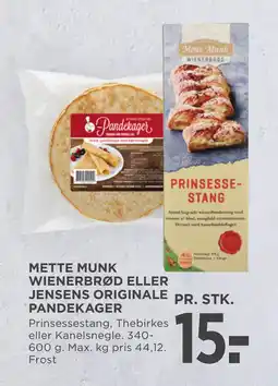 MENY METTE MUNK WIENERBRØD ELLER JENSENS ORIGINALE PANDEKAGER tilbud