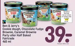REMA 1000 Ben & Jerry's Cookie dough, Chocolate Fudge Brownie, Caramel Brownie Party eller Half Baked Fairtrade tilbud