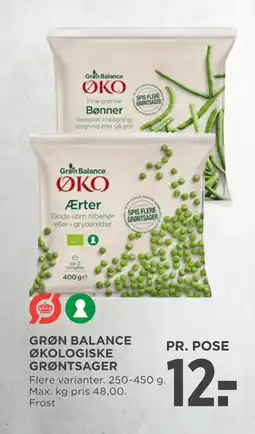 MENY GRØN BALANCE ØKOLOGISKE GRØNTSAGER tilbud