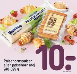 Pølsehornspølser eller pølsehornsdej 240-325 g