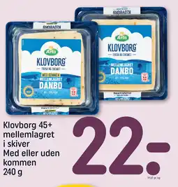REMA 1000 Klovborg 45+ mellemlagret i skiver Med eller uden kommen tilbud