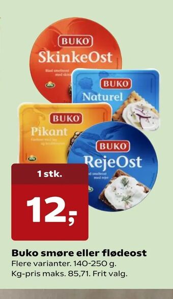 SuperBrugsen Buko smøre eller flødeost tilbud