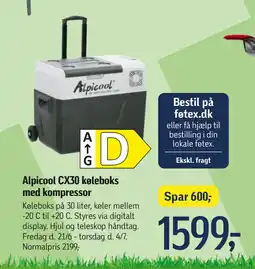 Føtex Alpicool CX30 køleboks med kompressor tilbud
