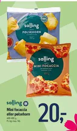 Føtex Mini focaccia eller pølsehorn tilbud