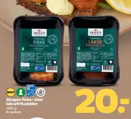 Netto Skagen fiske- eller laksefrikadeller tilbud