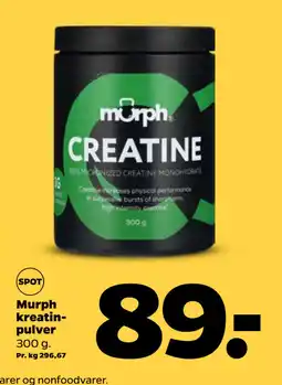 Netto Murph kreatinpulver tilbud