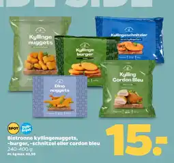 Netto Bistronne kyllingenuggets, -burger, -schnitzel eller cordon bleu tilbud