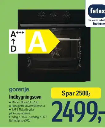 Føtex Indbygningsovn tilbud