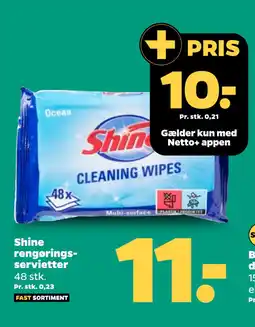 Netto Shine rengøringsservietter tilbud