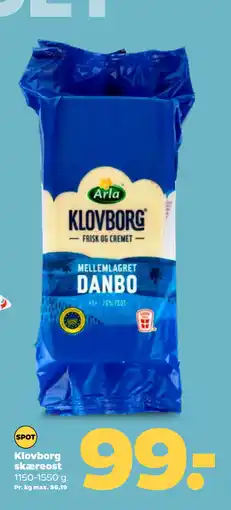 Netto Klovborg skæreost tilbud