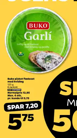 Netto Buko pisket flødeost med hvidløg tilbud