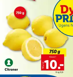 Lidl Citroner tilbud