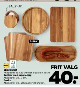 Skærebræt, Saltkar med magnetlåg, Akacietræ