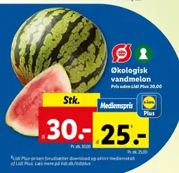 Lidl Økologisk vandmelon tilbud