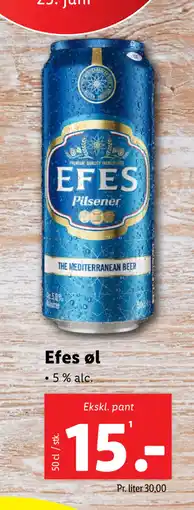 Lidl Efes øl tilbud