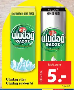 Lidl Uludag eller Uludag sukkerfri tilbud
