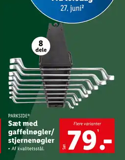 Lidl Sæt med gaffelnøgler/ stjernenøgler tilbud