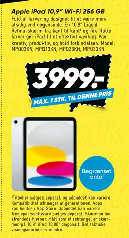 Bilka Apple iPad 10,9” Wi-Fi 256 GB tilbud