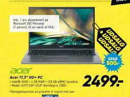 Bilka Acer 17,3” HD+ PC tilbud