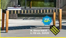 Bilka Siena bænk tilbud