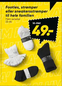 Bilka Footies, strømper eller sneakersstrømper til hele familien tilbud