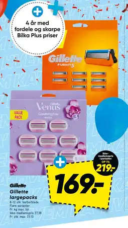 Bilka Gillette largepacks tilbud