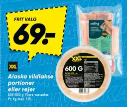 Bilka Alaska vildlakse portioner eller rejer tilbud