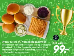 Bilka Menu to-go m. flæskestegsburger tilbud