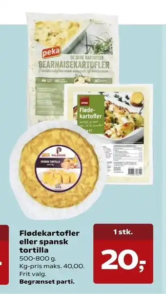 SuperBrugsen Flødekartofler eller spansk tortilla tilbud