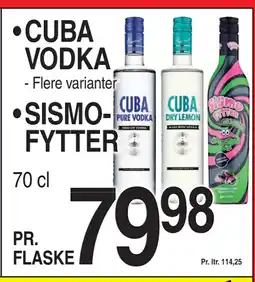 ABC Lavpris CUBA VODKA, SISMOFYTTER tilbud