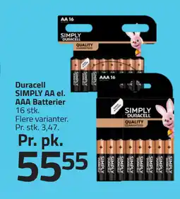 Fleggaard Duracell SIMPLY AA el. AAA Batterier tilbud