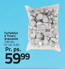 Fleggaard Fyrfadslys 6 Timers Brændetid tilbud
