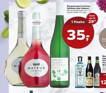 SuperBrugsen Zimmermann's Grüner Veltliner eller Mateus tilbud