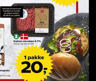 SuperBrugsen Hakket oksekød 4-7% tilbud