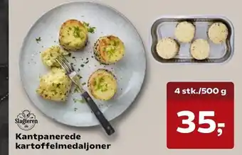 SuperBrugsen Kantpanerede kartoffel medaljoner tilbud