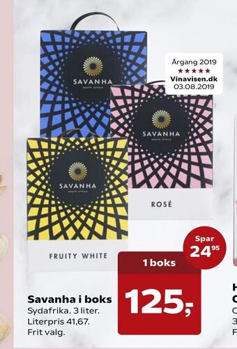 SuperBrugsen Savanha i boks tilbud