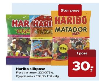SuperBrugsen Haribo slikpose tilbud