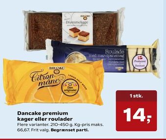 SuperBrugsen Dancake premium kager eller roulader tilbud