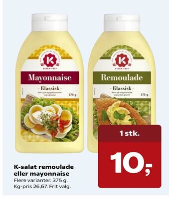 SuperBrugsen K-salat remoulade eller mayonnaise tilbud