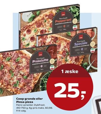 SuperBrugsen Coop grande eller Pinsa pizza tilbud