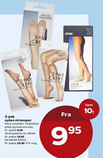 SuperBrugsen 3-pak nylon strømper tilbud