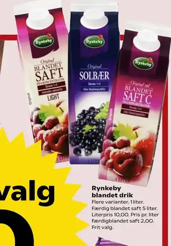 SuperBrugsen Rynkeby blandet drik tilbud