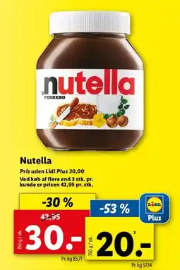 Lidl Nutella tilbud