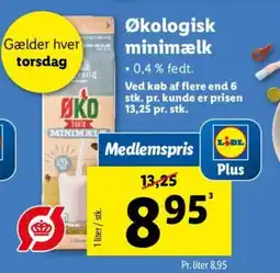 Lidl Økologisk minimælk tilbud