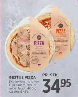 MENY Salami/grillet peberfrugt pizza tilbud